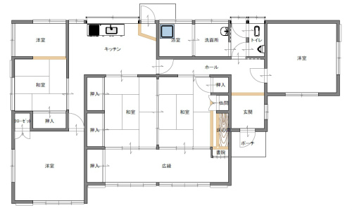 久福木・中古住宅の間取り図