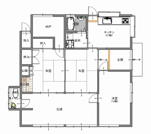 平原の中古住宅間取り