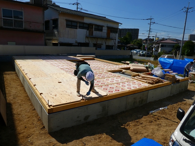 床構造用合板敷き