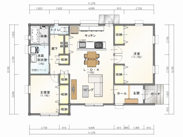 吉野平屋間取り図